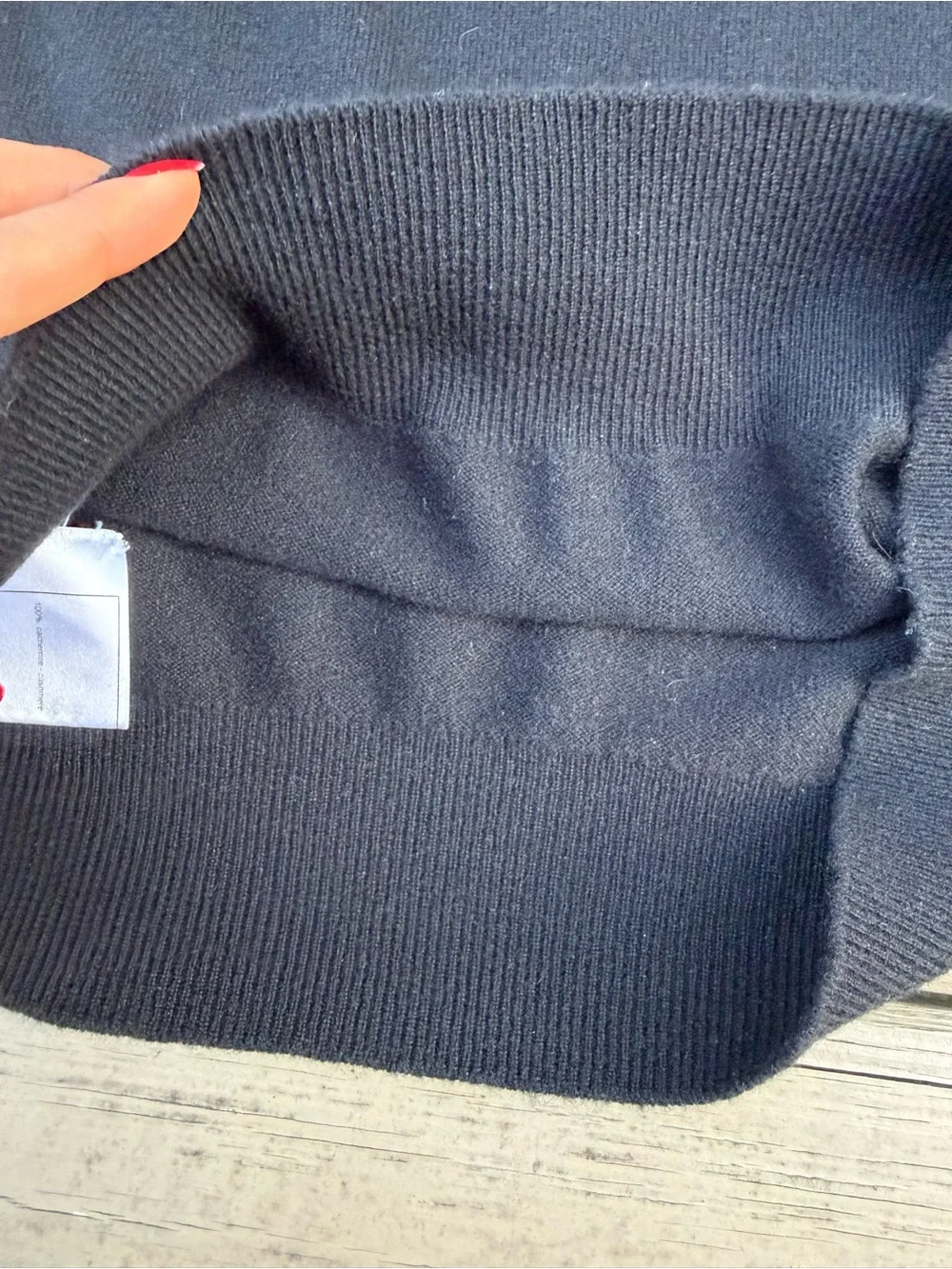 CHANEL Black Turtleneck Long Sleeve Cashmere Sweater size 40